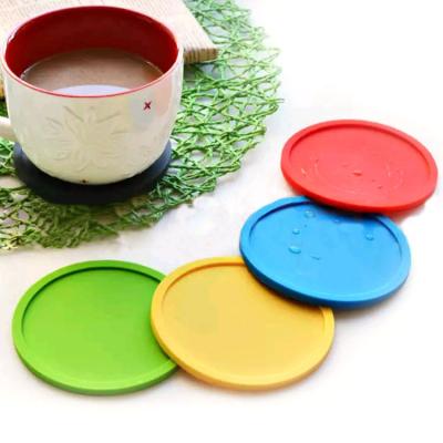 China Wholesale Colorful Non-slip Mat 100% Food Grade Silicone Viable Silicone Coasters Beverage Cup Pad Non-Slip Coasters for sale