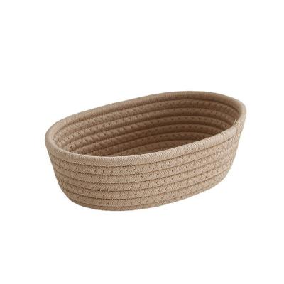 China Factory direct sale viable custom popular handmade woven cotton rope closet toy storage basket for diaper for sale