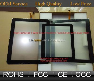 China 7 9 10 10.1 10.4 12.1 13.3 14.1 15 15.6 17 18.5 19 21.5 22 Inch Flat 4 Wire Dustproof And Waterproof Resistive Touch Screen Panel With the black frame for sale