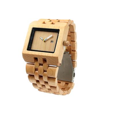 China Large Face Unspecific Natural Wooden Watch China Factory Your Own Logo for sale