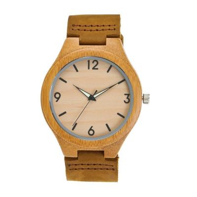 China 2020 Low MOQ Non-Specific Bamboo Custom Wooden Wristwatch Logo Bamboo Quartz Watches for sale