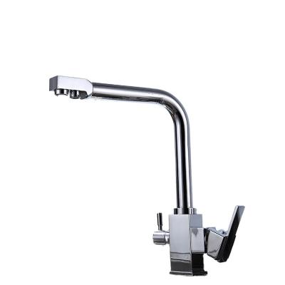 China High Quality Thermostatic Water Taps Single Handle Luxury Black Pure Kitchen Sink Faucets for sale