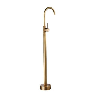 China Without Slide Bar Hole Adjustable Distance Free Standing Bathtub Faucet Cold And Hot Water for sale