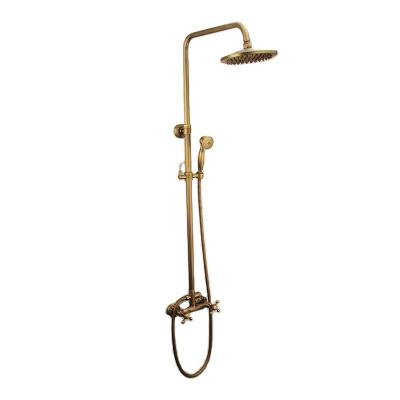 China Without Slide Bar Multifunctional Bathroom Rainfall Shower Set With Antique Color for sale