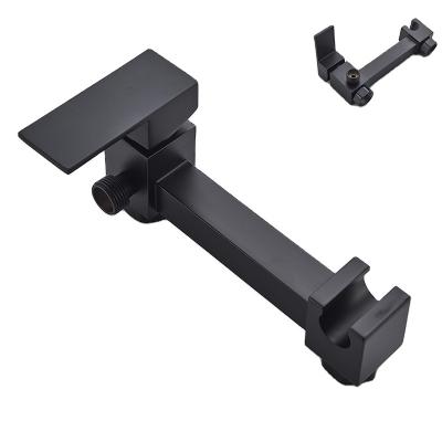 China Without Slide Bar Brass Handle Luxury Black Single Bathroom Shower Faucets for sale