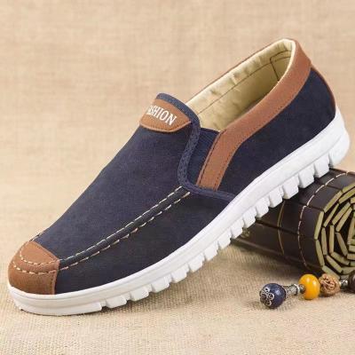 China Recyclable Fabric Shoes Men's Shoes Dad's Leisure Walking Shoes One Step Over Middle and Old Age Men's Plain Shoes for sale