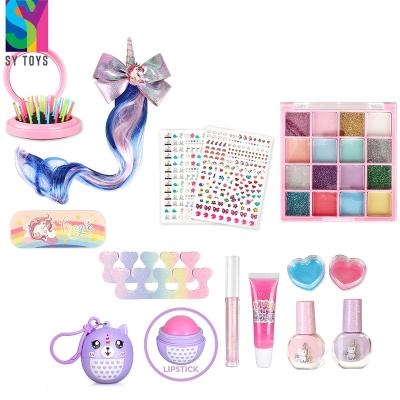 China This makeup toy is made of SY makeup set children's toys child safe wholesale pink plastic pretend play makeup toys for sale