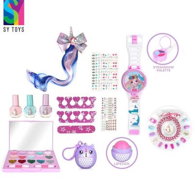 China This makeup toy is made of SY Safe Girl Make Up Toy Pretend Kids Cosmetics Pink Girl's Play Makeup Kit Set Toy for Children Safe and Non-Toxic for sale