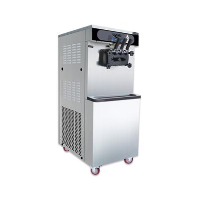 China Snack Factory Commercial 3 Flavors Soft Serve Ice Cream Machine 20-28kg/h Ice Cream Machine Maker for sale