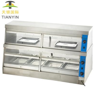 China Eco-Friendly Chips And Fast Food Warmer With Plate Glass Equipment for sale