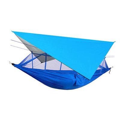 China Lightweight Outdoor Parachute Rain Fly Cover Camping Hammock with Mosquito Net Tree Straps for Backpacking Hiking for sale