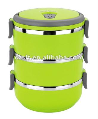 China Freshness preservation 3 layers stainless steel stackable thermal lunch box for hot food for sale