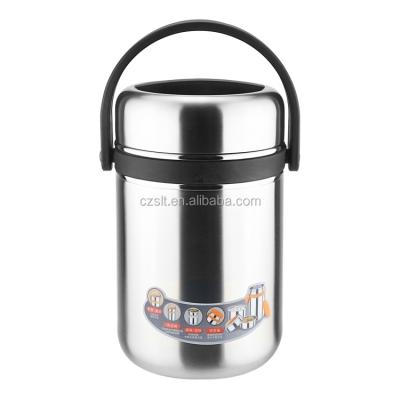 China Stainless Steel Viable Keep Hot Thermos Jar Food Carrier Vacuum Food Flask With Double Wall for sale