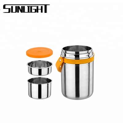 China Freshness Preservation Stainless Steel Food Flask Thermos Food Warmer Container With Handle for sale