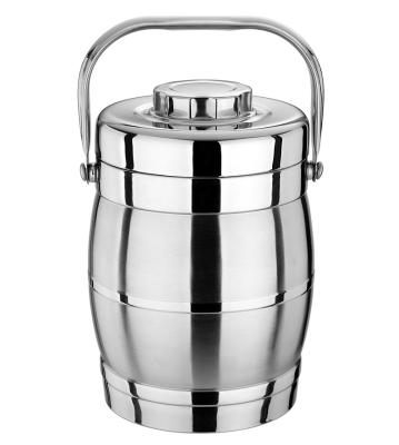 China 201stainless steel carrier food flask sustainable upright thermal food warmer with handle for sale