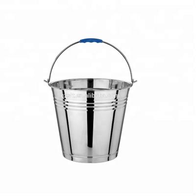 China Durable Factory Custom Large Capacity Thick Stainless Steel Water Bucket With Handle for sale