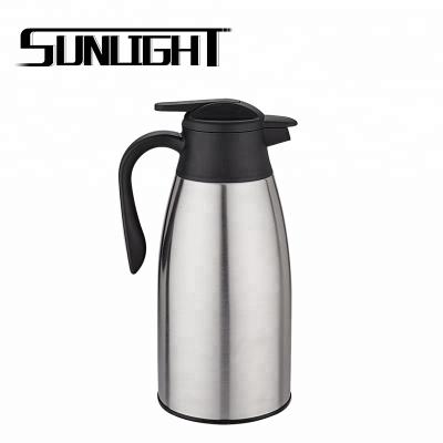 China Colorful Business Stainless Steel Double Wall Vacuum Thermos Teapot Coffee Pot 2.0L for sale