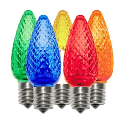 China Outdoor Fauceted Multicolor Light Bulbs C9 Christmas Bulb C9 LED Commercial Christmas Decorations for sale