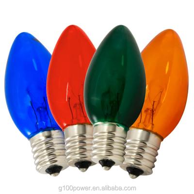 China Clear C9 Light Bulbs For Christmas Night Transparent C9 Colorful Light Bulbs For Outdoor Holiday Lighting Merry Christmas for sale