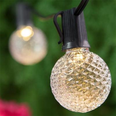 China Indoor& Outdoor Commercial Grade LED G40 E17 Faceted Bulb Warm White for sale