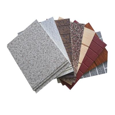 China Thermal Insulation Wall Cladding Panels Facade Wall Panel Pu Construction External Decorative Sandwich Panel 16mm for sale