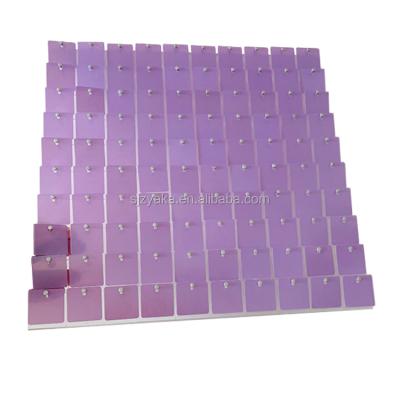 China Flash For Wedding Events Backdrop USA 7*7ft Clear Wall Pack Panel Shimmer Sequin Panels Light Purple Wall for sale