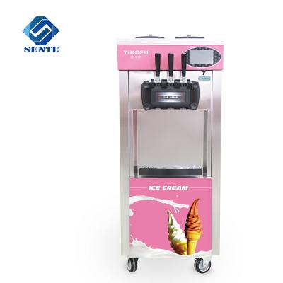 China Three flavor soft serve ice cream machine ice yogurt machine soft ice cream machine factory OEM for sale