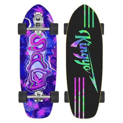 China Adult 32.5 inch board surface, 60*51mm wheel, electric truck S7 skateboard kit, surfboard deck white for sale