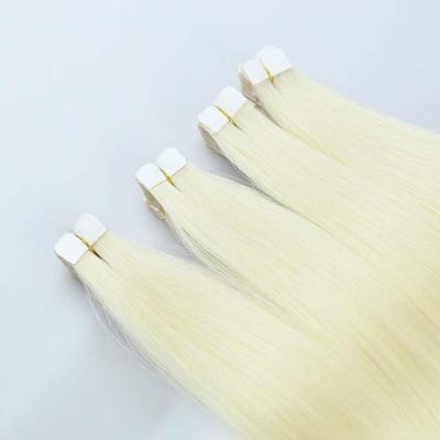 China 100% Remy Light Color Hair Mini Cuticle Aligned Tangle Free Good Quality Factory Price Human Hair Tape In Real Hair Extensions for sale