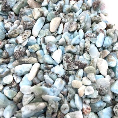 China Wholesale Larimar Crystal Gravels Tumble Polishing Stone Chips For Home Decoration from Europe for sale