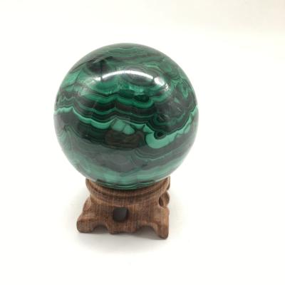 China Natural Gemstone from Europe Crystal Malachite Sphere Customized Quartz Crystal Ball for Decoration for sale