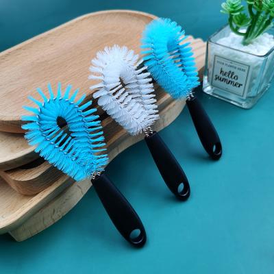 China Hot Selling Viable Mini Multifunctional Tumbler Cleaning Brush Small Gap Cup Brushes Scrubbing Brush For Kitchen for sale