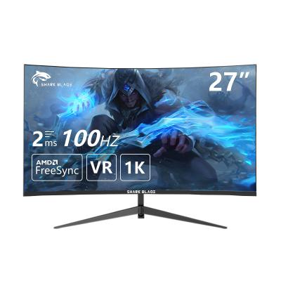 China Curved 27Inch Curve Screen 75hz 144hz led pc computer monitor Best Selling curved gaming monitor for sale