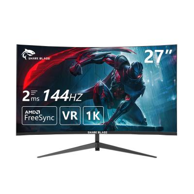 China Curved 75hz 144hz monitors pc gaming Curve Screen 27 Inch Best Selling monitors for sale