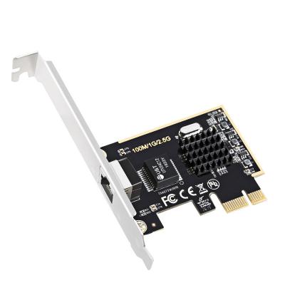 China 10/100/1000M PCI Express Server Adapter For PC RT8125 RJ45 PCIe1x 2.5G PCIE Lan Card for sale