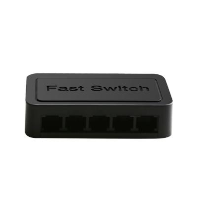 China LACP Mini Network Switch 5 Port 10/100M Switch IP175G Chipset with Plastic Shell for Desktop for sale