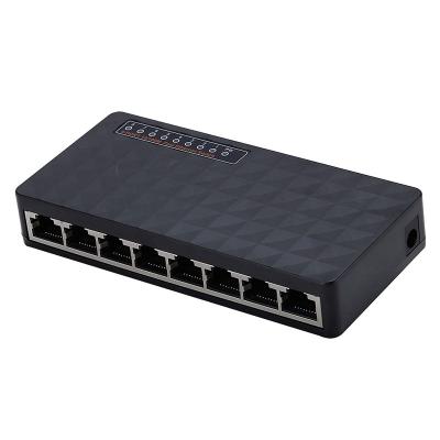 China LACP Mini Desktop 8 Port 10/100M Ethernet Switch Normal Plastic Shell Network Switch for sale