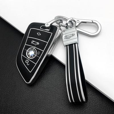 China Protect Decorate Luxury Car Key Cover FOB Smart Leather Key Case Fits For BMW 1 2 3 5 6 7 8 Series, X1 X2 X3 X4 X5 X6 X7 Z4 for sale