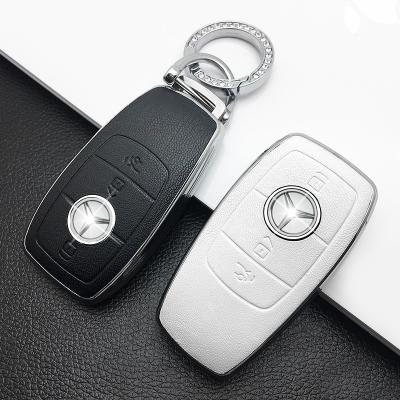 China Luxury Car Key Case Shell Protection Quality TPU 360 Case Cover Car Key FOB Cover With Key Chain For Mercedes Benz for sale