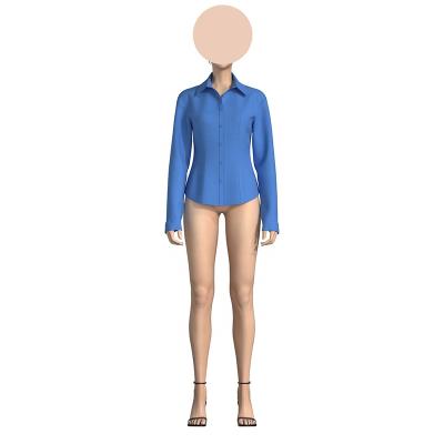 China Cheap Custom Made Shirt Breathable Cut Out Sexy Breathable Women Top Back Fashion Shirt Solid Color Long Sleeve Shirt for sale