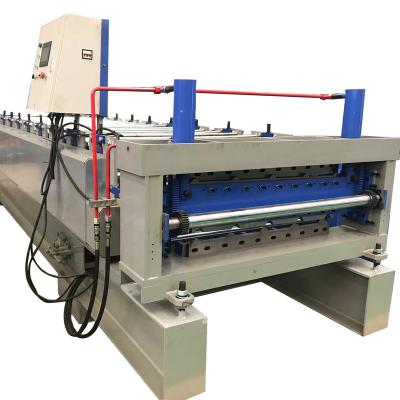 China Factory Direct Hotels Galvanized Ibr Metal Double Layer Cold Box Profile Roofing Sheet Steel Tile Making Roll Forming Machine for sale