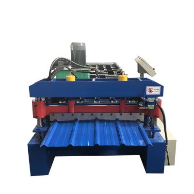 China Full Automatic Hot Cheap Corrugated Roof Tile Roll Forming Machine / Standard 840 Color Steel Construction Roof Sheets Roll Forming Machinery for sale