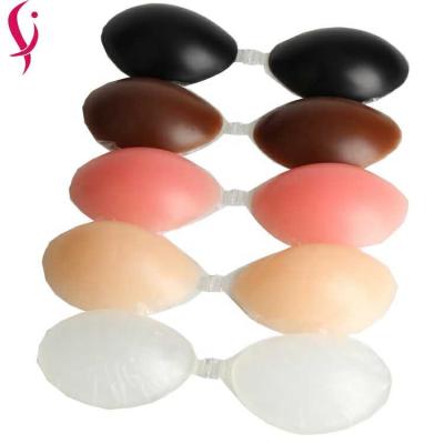 China OEM V-XW001 Silicone QUICK DRY colorful bra inserts silicone nipple bra silicone adhesive bras for sale