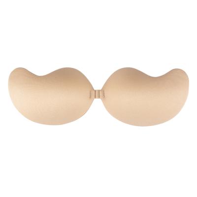 China XINKE Antibacterial Ladies Underwear Mango Shaped Cup Thin Invisible Silicone Adhesives Sculpt Strapless Bra for sale