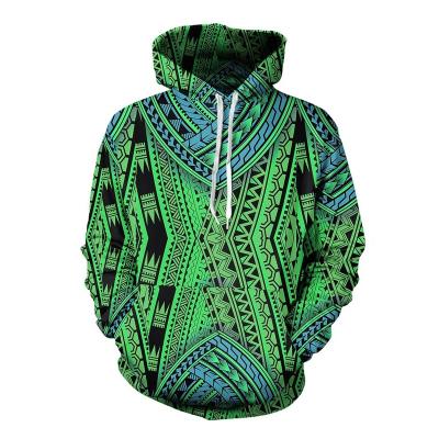 China QUICK DRY Samoan Style Green/Purple Women Hoodies Autumn/Winter Polynesian Tribal Tribal Casual Sweatshirts Long Sleeve Tops for sale