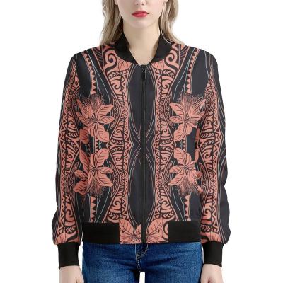 China Print Sale Vintage Ladies Print Pattern Women Polynesian Traditional Tribal Jackets Warm Winter Waterproof Plus Size Coats for sale