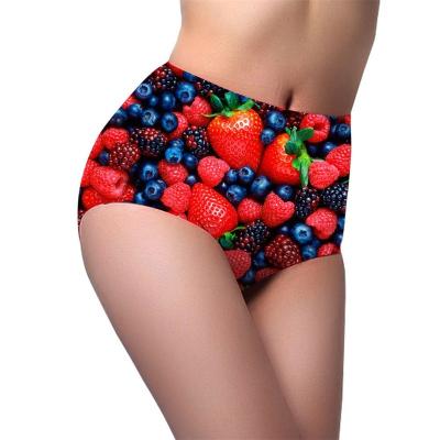 China Breathable Custom Ladies Underwear High Waist Briefs Shapewear For Women Print On Demand Flower Design for sale