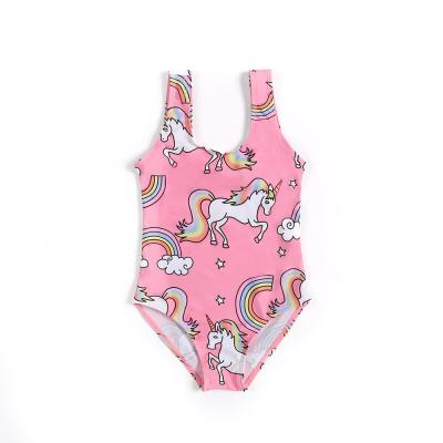 China Cartoon Print Unicorn Swimwear Kids Toddler Swimwear Baby Bikini Anime One Piece Swimwear Breathable Animals Unicorn Swimwear For Child for sale