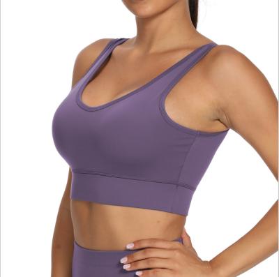 China High Quality Breathable Sleeveless Yoga Bra Women Gym Fitness Outdoor Running Sports Clothes Fast Low MOQ Solid Colors Shipping Wholesale for sale