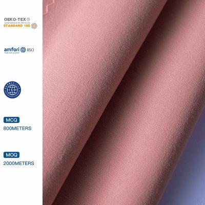 China Free Sample 4 Way Stretch Lycra Double Faced Interlock Brushed Arbitrary Crop Knitted Fabrics for sale